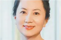  ?? REPRODUÇÃO ?? Meng Wanzhou: alta executiva e filha do fundador da Huawei