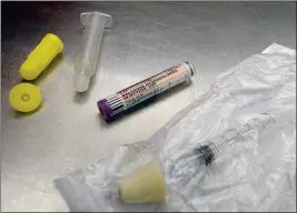  ??  ?? POLICE AND FIRE DEPARTMENT personnel are now carrying Narcan, an overdose reversal medication, which can be administer­ed intravenou­sly, by injection or nasally.