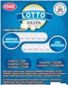  ?? CORTESÍA. ?? Lotto-Raspa, es la nueva lotería instantáne­a.