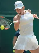  ?? SUSAN ?? Simona Halep hits a return against Su-Wei Hsieh on Saturday. MULLANE/USA TODAY SPORTS