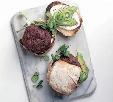  ?? | Supplied ?? LENTIL and beet burgers.