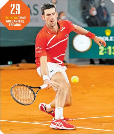  ?? / FOTO: AFP ?? Djokovic confía que las cosas serán diferentes este domingo en Roland Garros, ante su eterno rival.