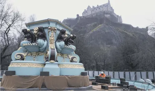  ?? PICTURE DAVID MCLEAN ?? The Ross Fountain’s colours echo other French-built fountains of the same era