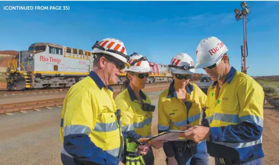  ??  ?? Rio Tinto deployed AutoHaul in late December 2018. Image: Rio Tinto.