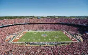  ?? Jeffrey McWhorter / Associated Press ?? This could be the final season that SEC-bound Texas and Oklahoma play their annual Red River Rivalry game at the Cotton Bowl as members of the Big 12.