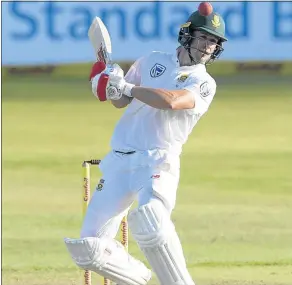  ?? Picture: GALLO IMAGES ?? NOT BACKING OFF: AB de Villiers of Proteas made a sterling fight with his 71, but it may all not be enough in the first Test in Durban