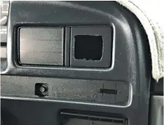  ??  ?? After 23 years and 200k+ miles, no matter how good the truck, there are bound to be things that break, fail, or just plain wear out. For this truck, even though the previous owner took great care of it, the dash bezel had some broken clips, a missing trim piece, and it was rattling. The square hole needed some attention as well.