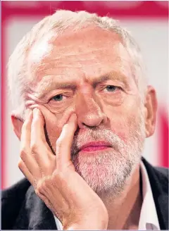  ??  ?? UNELECTABL­E: The Labour leader Jeremy Corbyn