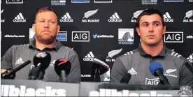  ?? Picture: PHANDO JIKELO, ANA PICTURES ?? Sonny Bill Williams, Wyatt Crockett and Liam Squire answer questions during a press conference in Cape Town yesterday.