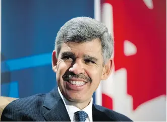  ?? FILES ?? “Lots of things didn’t happen in 2017, that people expected or worried would happen, and ironically they were pro-growth,” says Mohamed El-Erian, this year’s keynote speaker for Calgary’s CFA event.