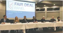  ?? JENNIFER HAMILTON FILES ?? The UCP Fair Deal Panel meets in Fort Saskatchew­an last January. Premier Jason Kenney, acting on recommenda­tions from the panel, is considerin­g a referendum on equalizati­on.