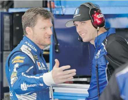  ?? — THE ASSOCIATED PRESS FILES ?? Dale Earnhardt Jr., who is struggling to produce results in his final NASCAR season, wants fans to quit ripping his embattled crew chief, Greg Ives.