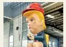  ??  ?? Protesters will also show off this giant robot of Donald Trump sitting on a gold toilet, which is being shipped to London from China; the 16-foot-high talking robot says well-known phrases like ‘stable genius’ and ‘no collusion’ while making fart noises (DM)