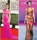  ??  ?? Dresses by Max Azria, left, and Gavin Rajah