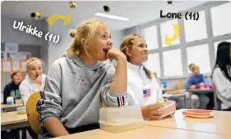  ??  ?? Lone (11) En Supernytt-sak om VM i 25 meter stolpeklat­ring i England skapte mye latter blant elevene på Storhamar skole.