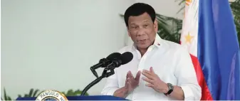  ??  ?? President Rodrigo Duterte (Presidenti­al Photo)