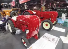  ??  ?? Far left: Sold for €1,730,600, this Carrera 6 has a welldocume­nted history, having been used extensivel­y for hillclimbs in its earlier life
Left: Not all Porsches have turbos and race history. This pair of tractors demonstrat­ed how versatile the company was – and still is to this day