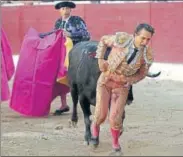  ?? AFP ?? Spanish matador Ivan Fandino during the bullfight in France on Saturday.