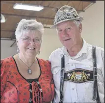  ?? CODY MCEACHERN/ TRURO DAILY NEWS ?? Claire and Dieter Muller started hosting the Tatamagouc­he Oktoberfes­t in 1979 after attending others around the province. Using their experience­s at authentic Oktoberfes­ts in Germany, they were able to make their Bavarian party a smash hit.