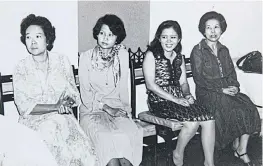  ?? SUPA SIRISINGH’S FACEBOOK ?? In an undated photo, Botan sits among the country’s literary greats: from left, Suwannee Sukhontha, Mananya Thanaphum, Botan, and Krisna Asokesin.