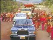  ??  ?? THE MYSTIC would ride among his followers in one of 93 Rolls-Royces, as shown in a new documentar­y.