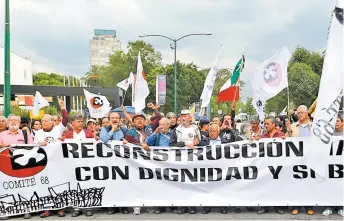  ??  ?? Marcha por la matanza estudianti­l de 1968.