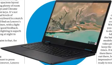  ??  ?? BELOW Lenovo packs some powerful components into that slim frame