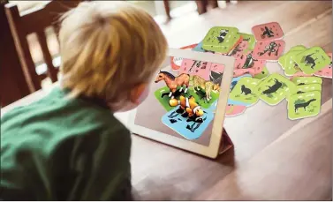  ??  ?? A great way to introduce children to AR is through Augmented Reality flashcards.