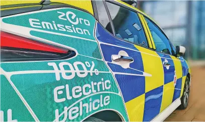  ?? ?? Gloucester­shire Constabula­ry’s electric vehicles are not used to respond to emergencie­s