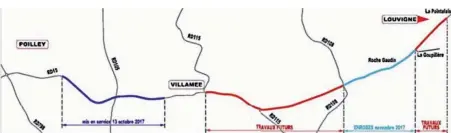  ??  ?? Les travaux se terminent dans le secteur de la Roche Gaudin à Louvigné.