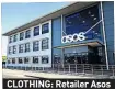  ??  ?? CLOTHING: Retailer Asos