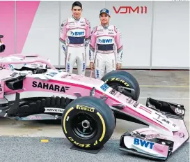  ??  ?? Ocon y Pérez presentaro­n el nuevo bólido de Force India