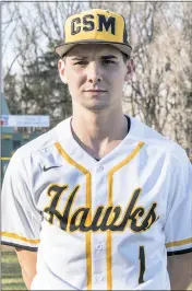  ?? PHOTOS COURTESY OF COLLEGE OF SOUTHERN MARYLAND ?? Zach Wehausen (baseball), a Lackey High School graduate from Welcome, was honored with athlete/scholar awards from the National Junior College Athletic Associatio­n, Region XX and Maryland Junior College Athletic Conference.