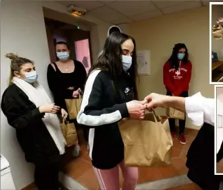  ?? (Photos Philippe Arnassan) ?? Vingt-huit repas ont été distribués aux jeunes résidant dans la structure de la Maison de l’étudiant.