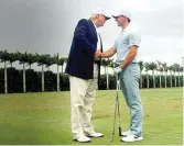  ??  ?? US President Donald Trump, left, and Rory McIlroy in file photo.