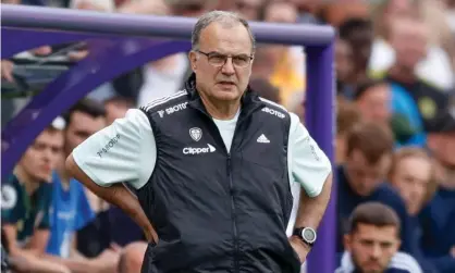  ?? Photograph: Simon Davies/ProSports/Shuttersto­ck ?? Marcelo Bielsa said of his squad: ‘I’m satisfied with the group I’m working with.’