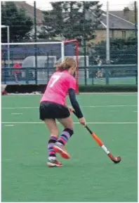  ??  ?? Right: Judith Ross runs towards an open goal as GHK struggle to get back.