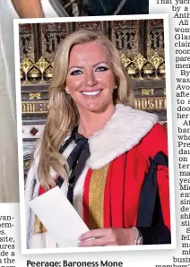  ?? ?? Peerage: Baroness Mone in the House of Lords