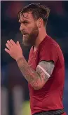  ??  ?? Il centrocamp­ista della Roma Daniele De Rossi, 34 anni AFP