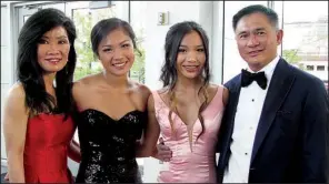  ??  ?? Dr. Suzanne and Bill Yee with their daughters, Addison and sweetheart Peyton Yee