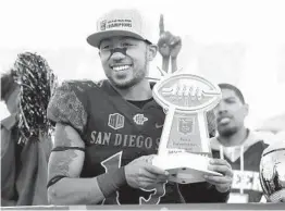  ?? DAVID BECKER AP ?? Sunday’s game sends Pumphrey to Carson. “I can’t wait,” he said, “because it’ll be the first time I played in front of my family since I left San Diego State.”