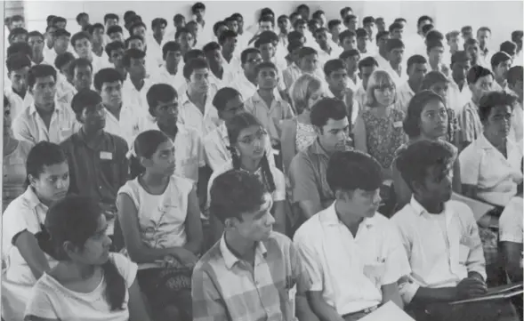  ?? BACK THEN: Students attending a lecture at the Laucala Campus in the 1960s. ??