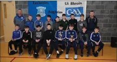  ??  ?? Aughrim’s under-12s with their trophies from last season.
