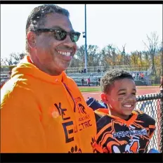  ?? SUBMITTED PHOTO ?? Kyle Davis and late son Ny’Ques, after a Chester Panthers football game a few years ago.