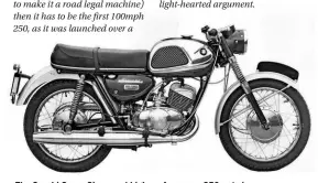  ?? ?? The Suzuki Super Six, a real high-performanc­e 250cc twin.