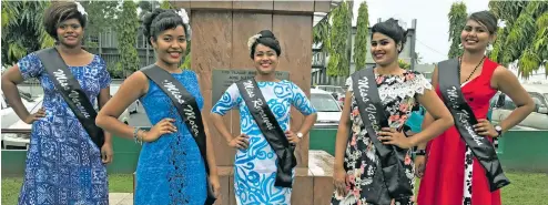  ?? Photo: Yogesh Chandra ?? From left: Taraivina Nasandra, Losilini Manamanaki­toga, Nalani Kant, Sheetal Sharma and Priyanka Sanjeevni in Ba on October 11, 2018.