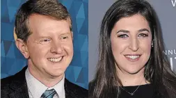  ?? THE ASSOCIATED PRESS ?? In the ongoing soap opera that is the hosting gig for “Jeopardy!” it is now going to be a rotating job Ken Jennings and Mayim Bialik.