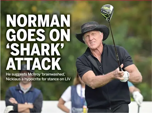  ?? PHELAN M. EBENHACK/AP ?? Greg Norman is the chief executive of the LIV Golf Invitation­al, the opening event of the Saudi Arabia-funded rival league to the PGA Tour.