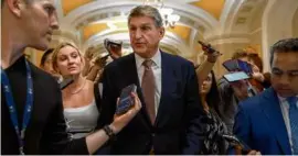  ?? NATHAN HOWARD/GETTY IMAGES ?? Senator Joe Manchin, a Democrat, has teased his possible retirement, a run for Senate reelection, or a presidenti­al bid.