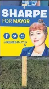  ?? RENEE SHARPE ?? This is perhaps the most daring design I’ve seen in this election. I typically find yellows obnoxious, but hers, it’s a strong glow versus an obnoxious yellow. … She has a lot of determinat­ion and power, says Don-e Coady.